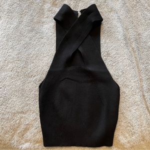 Petal + Pup - Black high neck top - Size L/XL